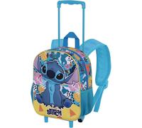 Disney Lilo e Stitch Colors-Zainetto 3D con Ruote Piccolo, Turchese, 26 x 34 cm, Capacità 7 L