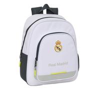 Zaino Ufficiale JYC CREATIVE del R Madrid della Squadra di Calcio, Equipaggiamento Ufficiale Calcio Madrid, Zaino del Madrid, Zaino da Calcio per Regalo, Partite e Celebrazioni, Bianco, 34 cm