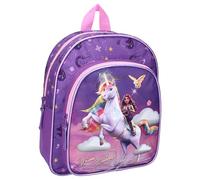 Zaino UNICORN ACADEMY SOPHIA e WILDSTAR - Zainetto per bambini | Scuola | Asilo - Colore Viola - dimensioni 30x25x11cm - 295-00913