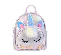 Zaino unicorno dei cartoni animati JJDFW con paillettes e inserti laser in PU, borsa a tracolla per bambini, borsa alla moda per l'asilo, regalo per bambini