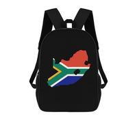 Zaino unisex con bandiera del Sud Africa, 43,2 cm, da viaggio, per computer portatile, per donne e uomini