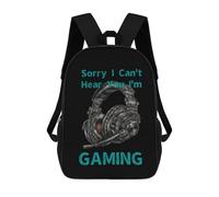 Zaino unisex con scritta "Sorry I Can't Hear You I Am Gaming", 43,2 cm, unisex, da viaggio, per computer portatile, per donne e uomini