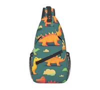 Zaino unisex leggero con stampa di gru di carta origami - zaino a tracolla per viaggi, escursioni e uso quotidiano, Molti piccoli dinosauri, Taglia unica