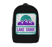 Zaino Università Montagna Del Lago Tahoe Retrò Zaino Per La Scuola Outdoor Backpack Impermeabile Zaini Scuola Per Adulti, Trekking, Studenti, 43X32X14Cm