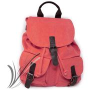 Zaino uomo vintage tela inserti in pelle tasche frontali zainetto borsa a spalla