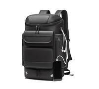 Zaino Uomo，zaino per viaggio impermeabile antifurto trekking，zaino da viaggio uomo borsa da aereo Con scomparto per le scarpe(Fashion black)