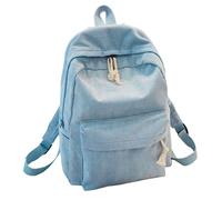Zaino Versatile in Pile per la Scuola Superiore, Stile College, Ackpack Student (Blue, One Size)