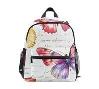 Zaino vintage a forma di farfalla per bambini e bambine, mini borsa da viaggio con targhetta per il nome, Farfalla Vintage, 3-5 Years, Zaini Carino
