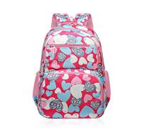 Zaino vintage da scolaro per ragazze, regolabile in altezza, molti scomparti con spazio per computer portatile, nylon, rosa