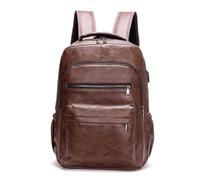 Zaino vintage in pelle - Zaino alla in PU da 730 g, borsa per libri casual, borsa a tracolla elegante con porta di ricarica USB | Viaggio multiuso per viaggi di lavoro universitari, design spazio