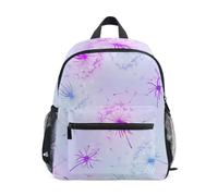 Zaino viola pastello con dente di leone per bambine e ragazzi, piccolo zaino, Dente di leone viola pastello, Small, Zaini Cool Soccer Print | Zaini leggeri per bambini da 3 a 8 anni, con targhetta per il nome