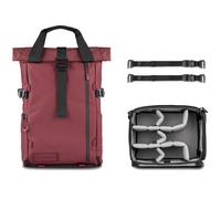 WANDRD PRVKE 21L Rhone Burgundy Photo Bundle V4 Zaino Fotografico con Cube V2 Incluso