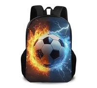 Zaino Water And Fire Soccer Ball Backpack Leggero Zaini Unisex Zainetto Per Office Viaggio Computer