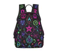 Zaino Witch Magic Sun Moon Star Alchemical Cosmic Signs Witchcraft Backpack Resistente Zaino Da Scuola Trekking Zaini Per Office Outdoor Campeggio