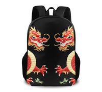Zaino Woflorals Chinese Japanese Dragon Flower Backpack Resistente Daypack Trekking Zaino Da Scuola Per Notebook Viaggio Office