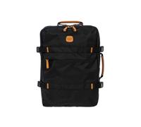 Bric's Zaino da Viaggio X-Collection con Fascia per Maniglia Trolley, Zaino per Laptop, Porta PC, Bagaglio a Mano Materiale Idrorepellente, Dimensioni 30x42x17, Black