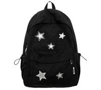 Zaino y2k Zaino con Zaino con Zaino di Grande capacità con Zaino Scolastico con Cerniera Liscia ＆ Borse da Tasca Anteriore Zaino per Laptop Nero per girling da Trekking, Zaino Nero per la Scuola