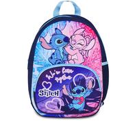 Seven Lilo & Stitch Zainetto Asilo, Blu, Tasca Frontale con Zip, Tasca per Borraccia, Asilo e Tempo Libero, Bambina