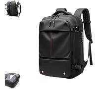 Zaino, Zaino Da Viaggio A Mano Con Sottovuoto, Zaino Da Viaggio Con Sottovuoto, Idrorepellente, Espandibile 60L Con Compressione, Valigia Da Uomo Impermeabile Con Pompa(Noir,Manual Press)