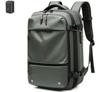 Zaino, Zaino Espandibile Idrorepellente Da 60 Litri Con Di Compressione Sottovuoto, Zaino Da Viaggio Con Di Compressione Sigillato, Antifurto For Viaggi(Green,Air Pump)
