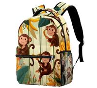 Zaino, zaino per la scuola, da viaggio, casual, per donne, adolescenti, ragazze, ragazzi, scimmie appese alla vite