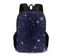 Zaino Zodiac Constellation Galaxy Starry Night Stars Glow In The Dark Midnight Backpack Leggero Zainetto Trekking Daypack Per Notebook Viaggio Scuola