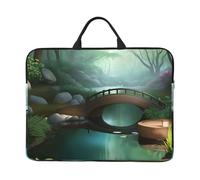 Zaixiansj 14 pollici Octagon Building Print Laptop Case Bag Sleeve Bag, Maniglia Portatile, Viaggi d'affari, Tasca Accessori per Notebook, Tablet, Piccolo ponte a est, Taglia unica