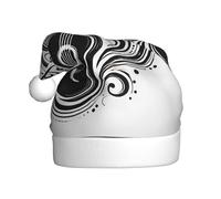 Zaixiansj Cappello di Babbo Natale con stampa di note di chitarra danzante, cappello di Babbo Natale, copricapo per feste di Natale e accessorio per costume