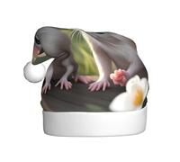 Zaixiansj Cappello di Babbo Natale con stampa topolino innamorato, cappello di Babbo Natale, copricapo per feste di Natale e accessorio per costume
