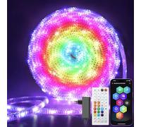 ZAIYW Cristalline 10M Intelligente Striscia LED RGB con Chip, Luci LED DIY con Telecomando e APP, Sincronizzazione con la Musica, Cambio Colore, Impermeabile per Feste e Decorazione della Camera