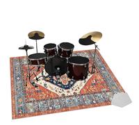 ZAJENKUB Tappeto per Batteria Antiscivolo Tappeto a Tamburo Insonorizzato Tappetino per Batteria e Percussioni Tappeti Rettangolari per Rullante Acustica Grancassa Batteria Elettroniche 120 x 70 cm