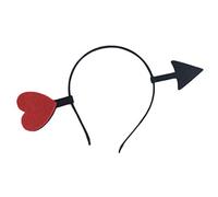 Zajop Rosso Love Heart For Bopper Fascia per capelli San Valentino Cerchio per capelli Festa per ragazze Fascia per le donne Fasce per la testa in velluto Fasce per adulti Inverno Fascia per il trucco