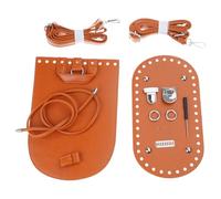 Zajop Zaino Borsa Artigianale Componente Cinghia Regolabile PU Borsa In Pelle Inferiore Copre Cordoncino Corda Per Zaini Tessuti A Mano All'uncinetto Forniture, Marrone, One Size