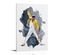 ZAJSGPUR Poster artistico decorativo da parete con il cantante Freddie Mercury su tela, decorazione artistica da parete per soggiorno, camera da letto, poster decorativo, 30 x 45 cm, con cornice