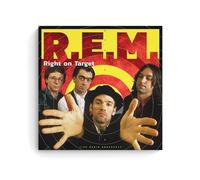 ZAJSGPUR R.E.M. - Poster decorativo su tela, motivo: album Right on Target, decorazione artistica da parete per soggiorno, camera da letto, 30 x 30 cm, senza cornice