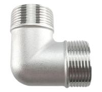 ZAJYZZF 1 Pezzo 1/4" 3/8" 1/2" 3/4" 1" 1-1/4" BSP Gomito angolato a 90 Gradi Raccordo for Tubo filettato Maschio in Acciaio Inossidabile 304 DN8 DN10 DN15 DN20 DN25(0.25 inch)