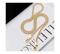 ZAJYZZF 2 Pezzi - Cinghia for Borsa Fai da Te in Oro/Argento/Nero, 6 mm, Tracolla for Borsa a Tracolla, Catena for Borsa, Manici for Borsetta di Piccole Dimensioni(Gold_40cm)