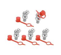 ZAJYZZF 5-30 Set M6 Raccordi for ingrassatori Idraulici in Ferro e Zinco Raccordi for ingrassatori Dritti/angolari di 45/90 Gradi(5pcs 45 Degree)