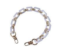 ZAJYZZF Accessorio for Borsa da Donna alla Moda, Parti in Metallo, Catena in Resina acrilica Bianca Perla, Tracolla di Lusso, Carina Pochette a Catena da Donna(White 45cm)