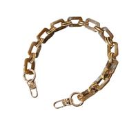 ZAJYZZF Accessorio for Borsa da Donna alla Moda, Parti in Metallo, Catena in Resina acrilica Bianca Perla, Tracolla di Lusso, Carina Pochette a Catena da Donna(Brown 45cm)