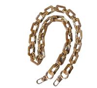 ZAJYZZF Accessorio for Borsa da Donna alla Moda, Parti in Metallo, Catena in Resina acrilica Bianca Perla, Tracolla di Lusso, Carina Pochette a Catena da Donna(Brown 85cm)