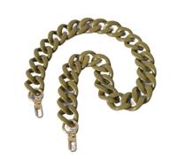 ZAJYZZF Accessorio for Borsa da Donna alla Moda, Parti Staccabili, Catena di Ricambio, Tracolla di Lusso Bianca, Verde e Rossa, Catene acriliche for Spalle(Kakhi 80cm)