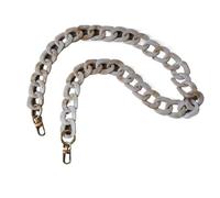 ZAJYZZF Accessorio for Borsa da Donna Parti Staccabili Catena di Sostituzione Cinturino di Lusso in Resina Beige Donna Manico a Tracolla in Acrilico Catena for Borsa a Catena (Colore : 80cm)(80cm03)