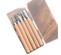 ZAJYZZF Set di 3-12 Utensili manuali for scalpelli da Intaglio del Legno for Dettagliato Base, sgorbie for falegnami, for la Lavorazione, Foratura(5pcs)