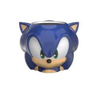 Zak Designs Tazza da caffè in ceramica scolpita Sonic the Hedgehog, per bevande calde, ricordo da collezione con personaggio 3D unico (425 ml, sonic)
