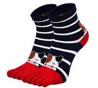 ZAKASA Calzini Con Dita Separate Donna: Cotone Calze con Cinque Dita Donna Calzino Corti 5 Dita Calzetti con le Dita dei Piedi 5 Paia