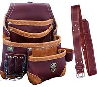 ZAKCO PRO 15. 8 tasche Carpenters Nail & Tool Pouch con cintura, cintura porta attrezzi in vera pelle fiore, porta attrezzi, elettricista, corniciaio, borsa porta attrezzi per cartongesso