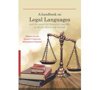 Zakeera Docrat A Handbook on Legal Languages and the Quest for Ling (Tascabile)