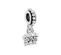 ZakiaHo Charm per braccialetti con scritta "Love Sister", compatibile con braccialetti Pandora, Rame, Nessuna pietra preziosa