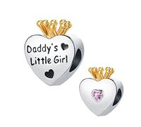 ZakiaHo Ciondolo a forma di cuore per braccialetti compatibile con braccialetti Pandora, Rame, Nessuna pietra preziosa